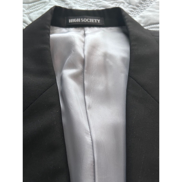 Anglia of England 100% Wool Pinstriped Suit Jacket & Pants | Size 45R | Black - Picture 9 of 16